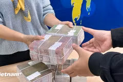 The daily reference exchange rate is at 25,100 VND/USD on April 22. (Photo: VNA)