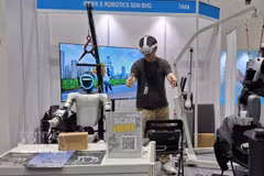 AI-powered robots displayed at an event in Malaysia (Photo: VNA)
