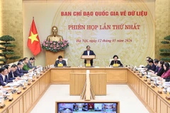 Prime Minister Pham Minh Chinh chairs the first meeting of the National Steering Committee on Data on January 12. (Photo: VNA)