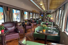 The train offers 64-seat standard carriages, including a VIP carriage with Indochine-style interiors. (Photo: VNA)