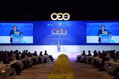 PM Pham Minh Chinh speaks at CEO 500 - TEA CONNECT in HCM City on November 25. (Photo: VNA)