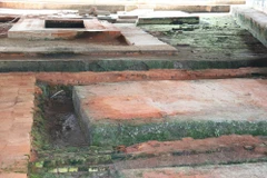 An excavated part of the Go Thanh archaeological site (Photo: VNA)