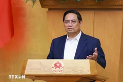 PM Pham Minh Chinh addresses the Government's regular meeting on June 4. (Photo: VNA)