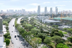 Nguyen Van Linh Boulevard next to the Phu My Hung urban area, District 7. (Photo: VNA)