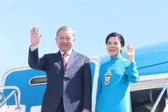 Party General Secretary To Lam and his spouse leave Astana of Kazakhstan on May 7 afternoon (local time) to begin a state visit to Azerbaijan. (Photo: VNA)