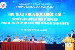 The conference is held by the Hanoi University of Culture on April 15. (Photo: nhandan.vn)