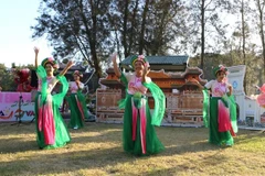 A dancing performance by Vietnamese people in Australia at the gathering in Sydney on December 28 (Photo: VNA)