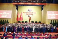 The 14th Party Central Committee make debut at the 14th National Party Congress. (Photo: VNA)