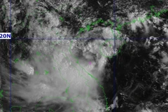 The location of Storm Nongfa's centre at 10am on August 30, 2025. (Photo published by VNA)