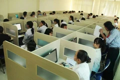 Students take part in an examination at the Vietnam National University, Hanoi (Photo: VNU Hanoi)