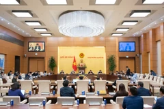 The NA Standing Committee's meeting on electoral affairs on December 15. (Photo: quochoi.vn)