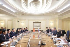 The meeting between Party General Secretary To Lam and Speaker of the Russian Federation Council Valentina Matviyenko in Moscow on May 9. (Photo: VNA)