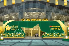 The entrance of the Autumn Fair 2025 at the Vietnam Exposition Centre in Hanoi's Dong Anh commune. (Photo: VNA)