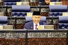 Deputy Prime Minister Ahmad Zahid Hamidi at the session introducing the Cybercrime Bill 2026 in the Parliament of Malaysia on June 22. (Photo: Parliament of Malaysia)