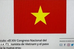 The article titled “The 14th National Congress of the Communist Party of Vietnam and the Advance toward a New Era,” published on aladaainternacional.com, the website of the Latin American Center for Studies on Asia and Africa. (Photo: VNA)