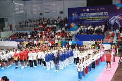 The opening ceremony of the 17th Southeast Asian Taekwondo Championships and Junior Championships. (Photo: VNA)