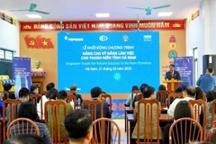 At the launching ceremony of the "Empower Youth for Future Success in Ha Nam Province" programme. (Photo: CED)