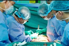 Doctors perform a kidney transplant for a patient with end-stage renal disease. (Photo: VietnamPlus)