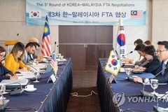This file photo taken Sept. 4, 2019, shows the third round of negotiations for a free trade agreement between the Republic of Korea and Malaysia in Seoul. (Photo: Yonhap) 