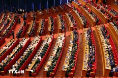 An overview of the opening session of the 14th National Party Congress. (Photo: VNA)