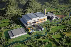 A graphic image of the Nui Thoong high-tech waste treatment and waste-to-energy plant project. (Photo: hanoimoi.vn) 
