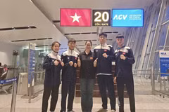 The Vietnamese athletes leave for Bahrain on late August 26 for the Asian Youth Mixed Martial Arts Championships 2025. (Photo: VNA)