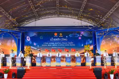 The groundbreaking ceremony for Phan Thiet Airport on April 27 (Photo: VNA)