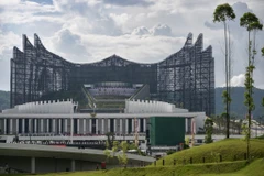 Indonesia's Presidential Palace in Nusantara, East Kalimantan, is pictured during the country’s 79th Independence Day celebrations on Aug. 17, 2024. (Photo: AFP/VNA) 