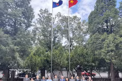 ASEAN ambassadors in Beijing and the Secretary-General of the ASEAN-China Centre pose for a group photo. (Photo:VNA)