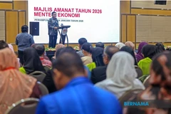 Malaysian Minister of Economy Akmal Nasrullah Nasir speaks at the Economy Minister Mandate 2026 on January 8. (Photo: Bernama)
