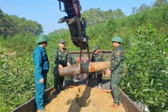 Nghe An neutralises 350kg unexploded wartime bomb (Photo: VNA)
