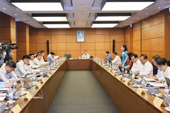 Deputies from Ho Chi Minh City attend group discussions. (Photo: VNA)
