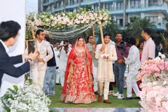 The wedding of an Indian couple in Da Nang. Vietnam is gradually becoming a hot wedding destination for global billionaires. (Photo courtesy of the Da Nang Culture, Sports and Tourism Department)