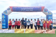Vietnam claim two golds at Asian beach rowing championships (Photo: VNA)