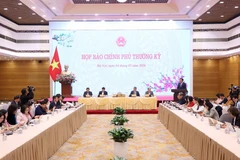 Delegates at the government’s regular press briefing for January 2026. (Photo: VNA)