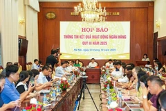 The press conference of the State Bank of Vietnam on October 3. (Photo: VNA) 