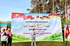 Vietnamese Ambassador Vu Quang Minh speaks at the opening ceremony. (Photo: VNA)