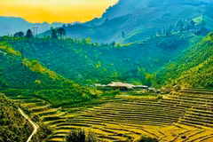 An aerial view of Lien village in Lao Cai province (Photo: vietnamtourism.gov.vn)