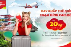 Vietjet offers free baggage, gold prizes in March promotion. (Photo: Vietjet)