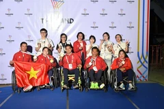 Vietnamese para athletics athletes at the Games. (Photo: VNA)