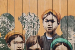 “Indochina” (2024), a wood-burning painting by Ngo Van Sac, is nominated among the top three works in the Modern and Contemporary category at Asian Art in London 2025. (Photo: VNA)