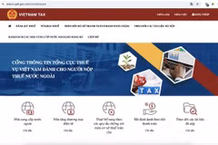 The interface of Vietnam's foreign supplier portal for tax registration, declaration and payment by overseas suppliers. (Photo: dientuungdung.vn)
