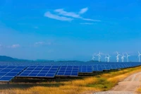 A wind and solar farm of Trung Nam Group in Khanh Hoa province. (Photo: VNA)
