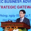 State President Luong Cuong speaks at the Hai Phong Investment Promotion Conference in the northern port city on July 15. (Photo: VNA)