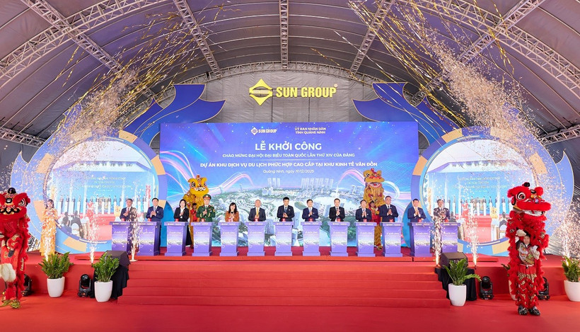 Sun Group breaks ground on the high-end integrated casino tourism services complex at Van Don Economic Zone, Quang Ninh province, on December 19, 2025. (Photo: Sun Group)
