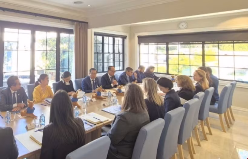 Vietnamese Ambassador to Australia Pham The meeting between the ASEAN–Australia Centre (AAC) under the DFAT and the ASEAN Committee in Canberra (ACC). (Photo published by VNA)