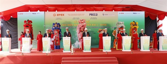 The ground-breaking ceremony of the Yen Bai 1 biomass power plant in Lao Cai province on December 19. (Photo: VNA)