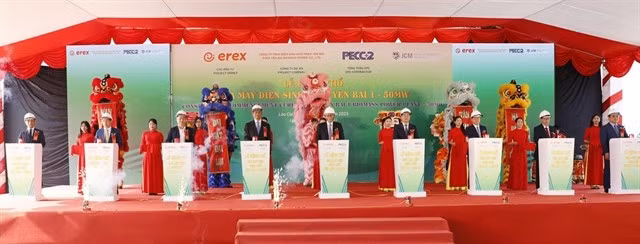 The ground-breaking ceremony of the Yen Bai 1 biomass power plant in Lao Cai province on December 19. (Photo: VNA)