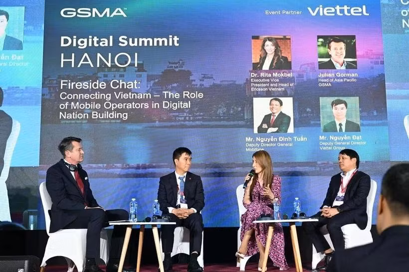 The GSMA Digital Nation Summit, co-hosted by the Global System for Mobile Communications Association (GSMA) and the Vietnam Digital Communications Association (VDCA), convened in Hanoi on April 15. (Photo: VNA)