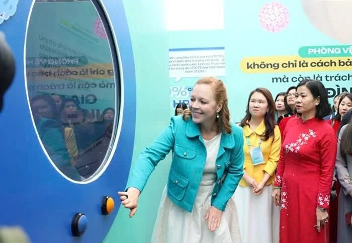 The campaign helps strengthen communication efforts to raise public awareness about HPV. (Photo: VietnamPlus)